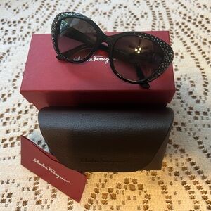 Salvatore Ferragamo Cat Eye Ombré Sunglasses